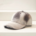 Distressed Gradient Denim Casual All-match Ripped Baseball Cap