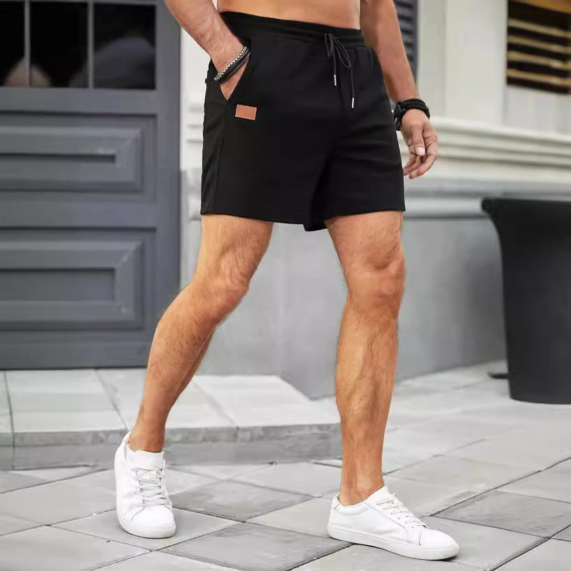 Solid Color Daily Loose Shorts Men's Sports Casual Pants