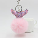 Fish Tail Fur Ball Keychain Creative