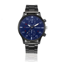 Fashionable Men's Sports Quartz Steel Band Watch