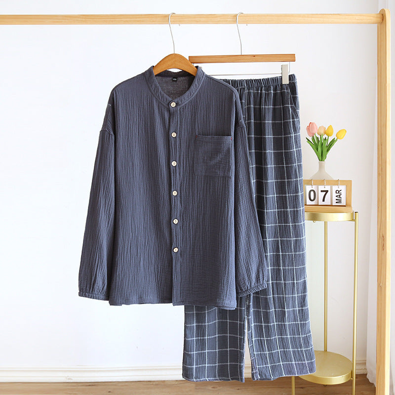 Men's Cotton Gauze Pajamas Spring And Autumn