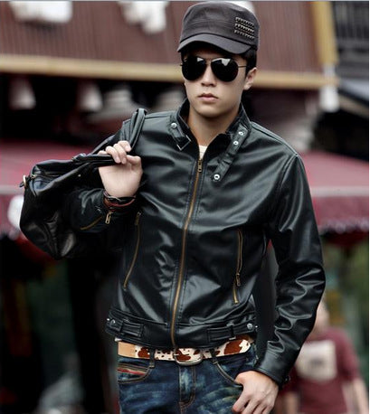 Casual Short Stand Collar Men's Coat