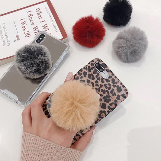 Plush Ball Is Suitable For Mobile Phone Holder