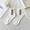 White Lace Cartoon Stockings Can Be Spring And Fall Japanese Jk Pile Of Socks Summer