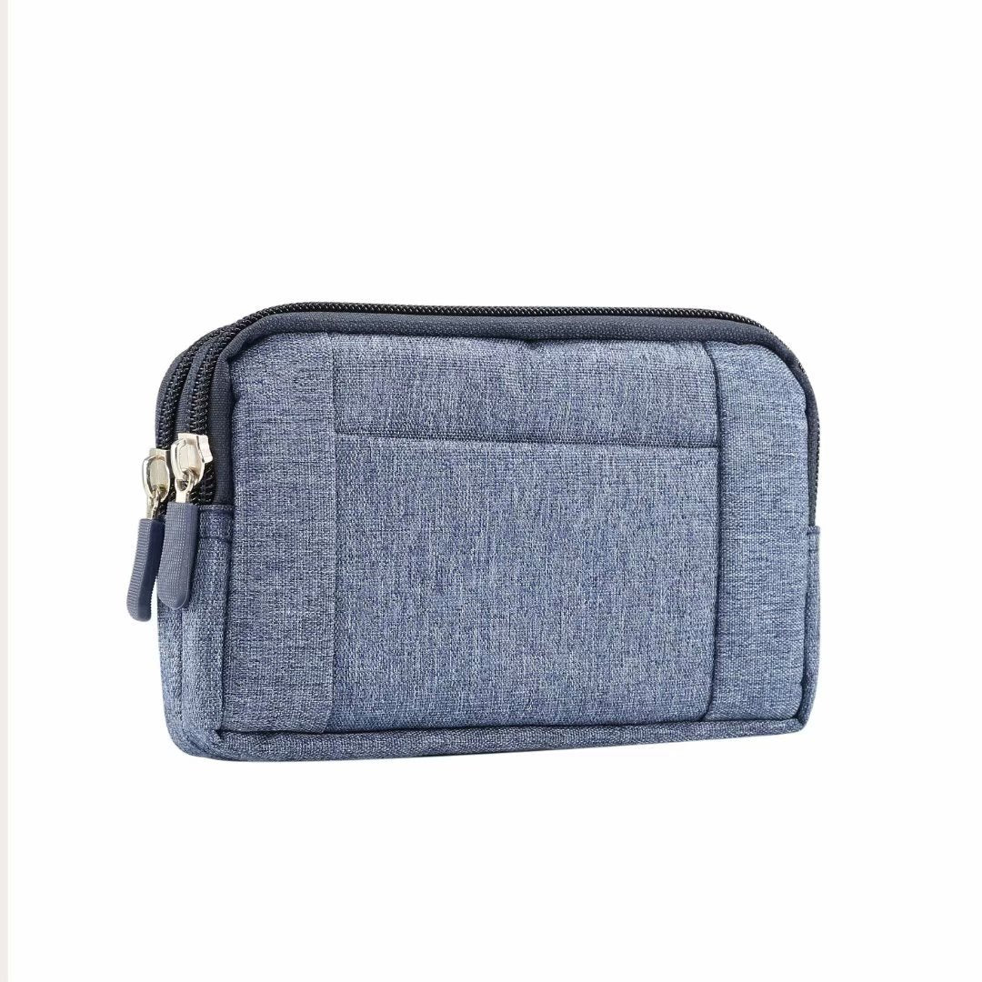 Business Solid Color Universal Horizontal Denim Waist Bag