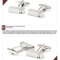 Rectangular Glossy Metal Cufflinks French Cuff French Shirt Men Women Cufflink