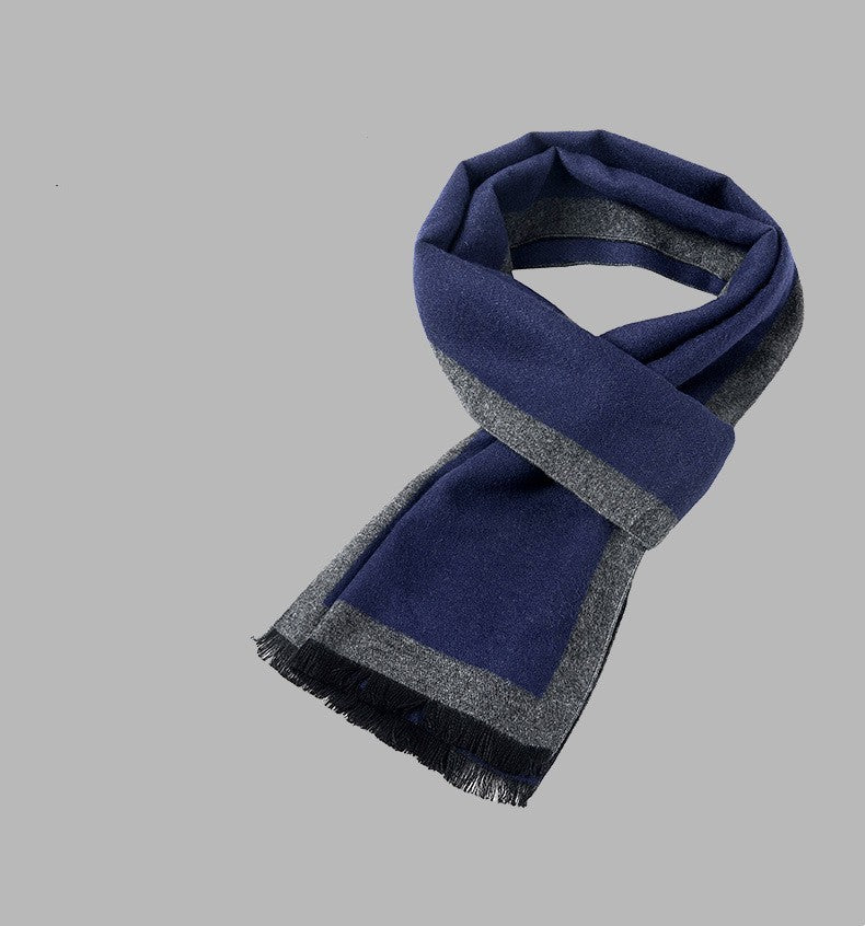 Men's Fashion Simple Brushed Warm Scarf