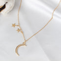 Metal Moon Star Clavicle Necklace