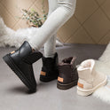 Plus Velvet PU Anti-water Ingress Easy To Take Care Of The Middle Tube Haoyang Snow Boots