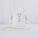 Mobile Phone Bags Women Woven Pearl Tassel Cover Type Crossbody Shoulder Bag