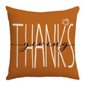 Pumpkin Maple Leaf Hand-painted Text Cushion Pillow Cover