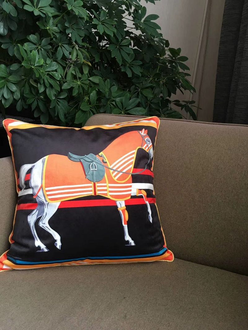 Super Soft Velvet Double Sided Printed Horse Head Pillow Case