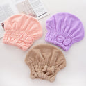 High Density Coral Fleece Bow Hair Drying Hat