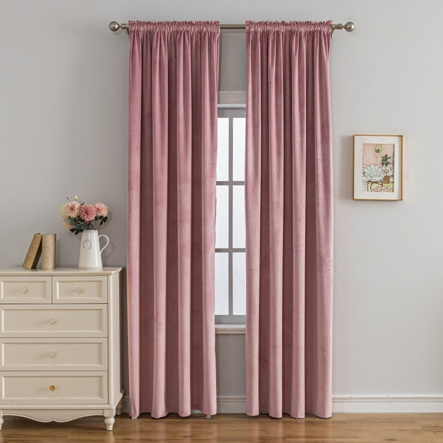 Velvet Luxury Natural Drape Comfortable Soft Home Decoration High Shading Curtain