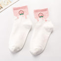 Women's Japanese Cartoon Color Matching Fruit Cotton Socks