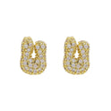 18K Brass Balloon Bubble Zircon Small Size Stud Earrings