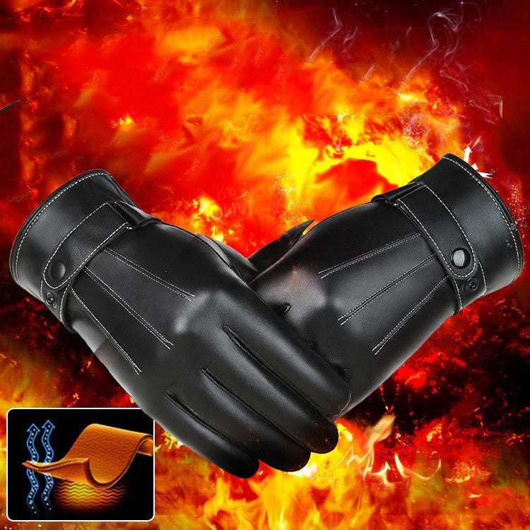 Men's Padded Warm Touch Screen Cycling Gloves