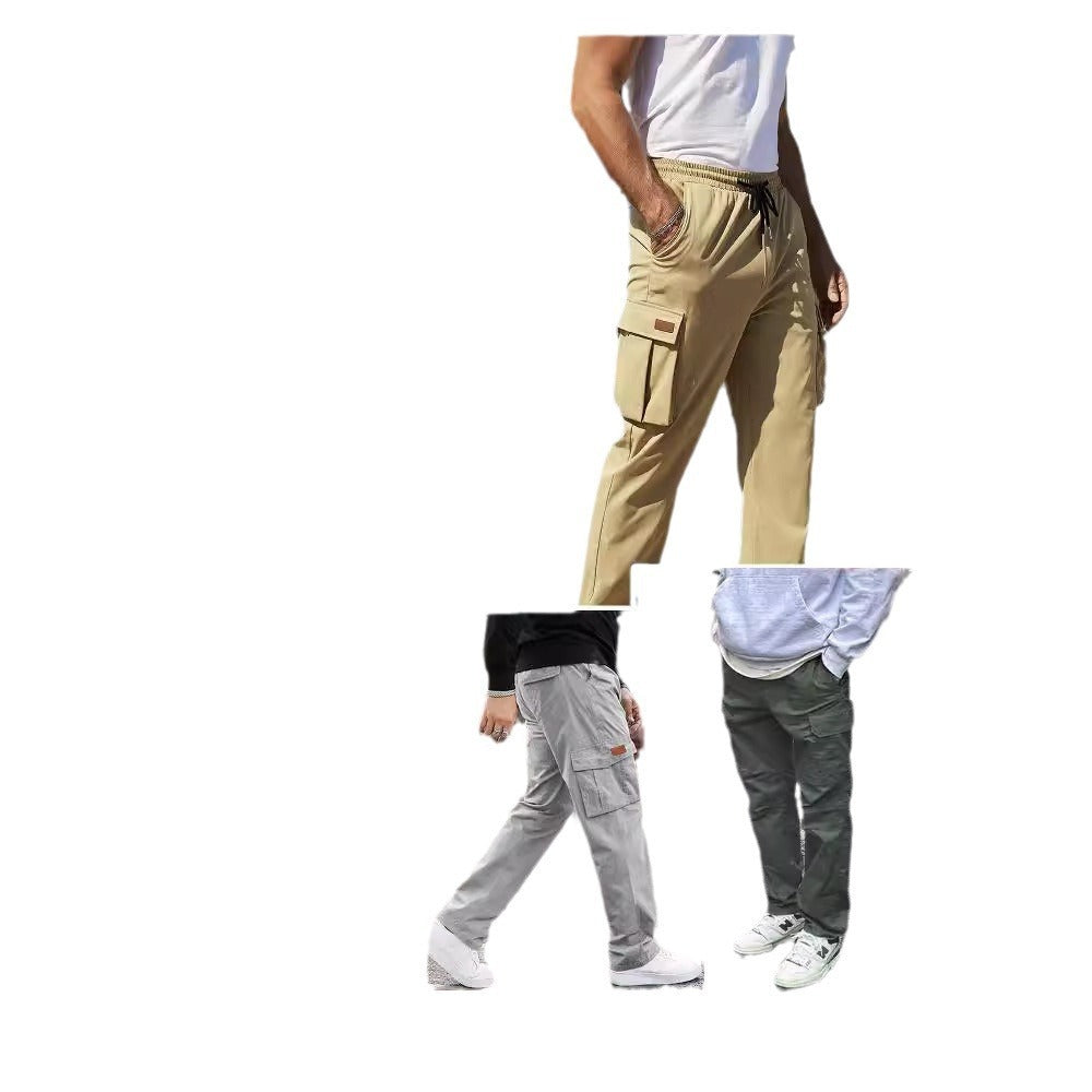 New Men's Leisure Cargo Drawstring Pants