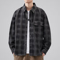 Fashion Personality Autumn Plaid Shirt Men