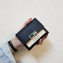 Women's Fashion Simple Folding Clashing Wallet