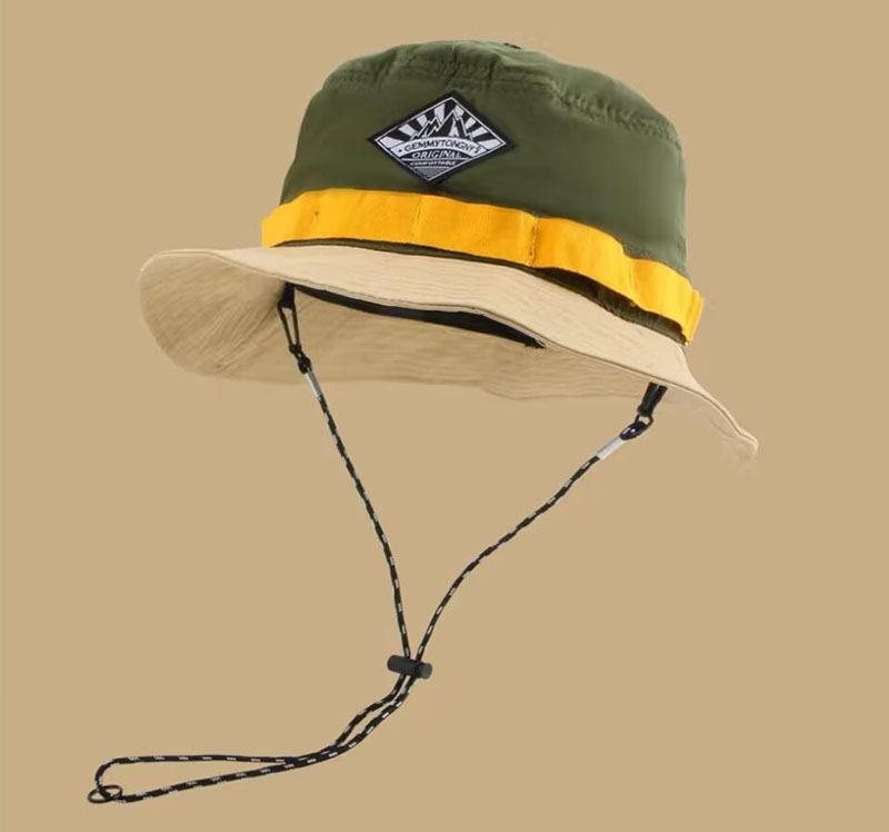 Outdoor Sports Color Matching Bucket Hat Foldable Quick-drying Summer