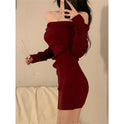 Off-shoulder Skinny Sheath Short Skirt For Ladies