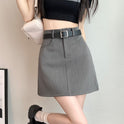 Sweet And Spicy Style High Waist A- Line Skirt Split Hip Skirt