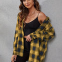 Women's Fashion Plaid Cardigan Loose Shirt