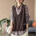 Vest Women Knitted Vest Women V-Neck Loose