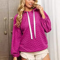 Women's Fashion Hooded Jacquard Sweater Top