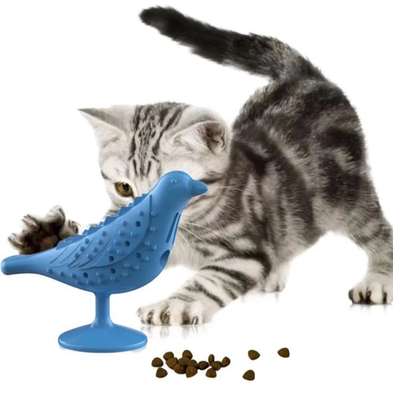 Funny Treat Leaking Cat Toy Interactive Bird Shape Cat Toy For Cats Kitten Dogs Bite Grinding Teeth Pet Products Accessories