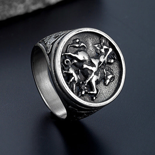 Men's Roman Soldier Dragon Ring