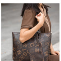 Fashion Trend Printed Shoulder Bag Retro Women's Large Capacity Two-piece Set