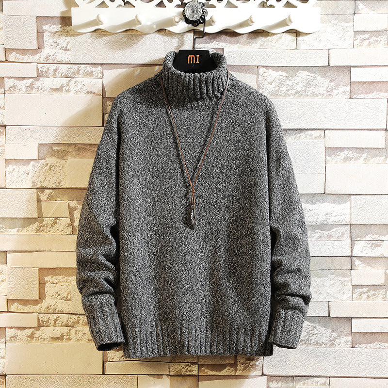 High-neck Thick Knit Warm Sweater Men's Wear