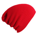 Solid Color Striped Woolen Hat