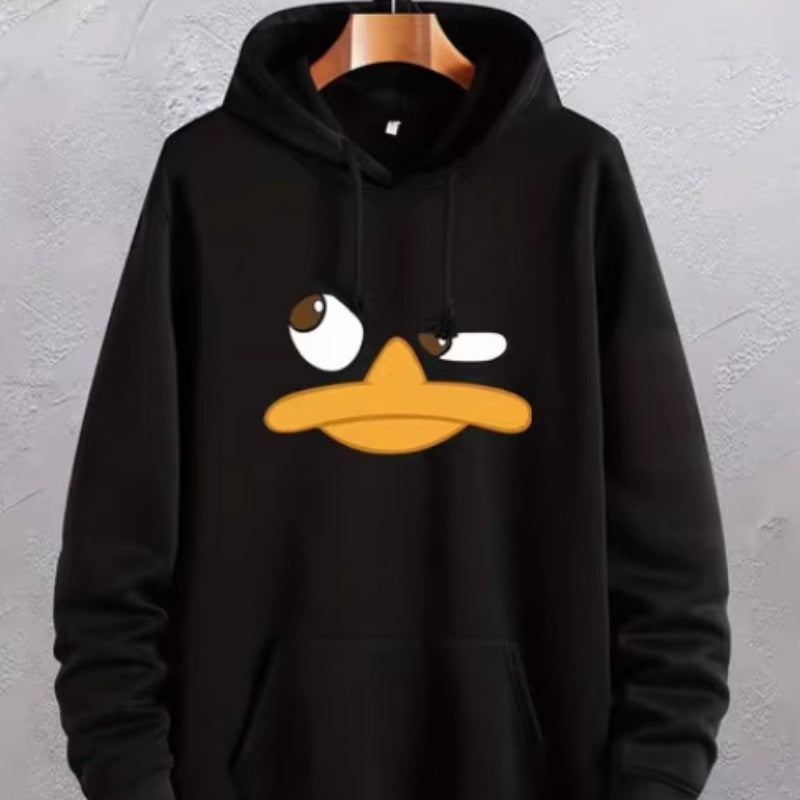 New Hoodie Cartoon Duck Print Loose Fashion