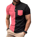 Trendy Cloth Color Matching Thin Top For Men