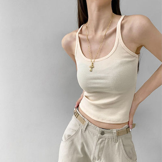 Retro Design Hot Girl Inner Wear Outer Wear Top