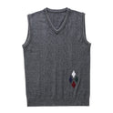 V-neck Wool Vest Fall Winter Men's