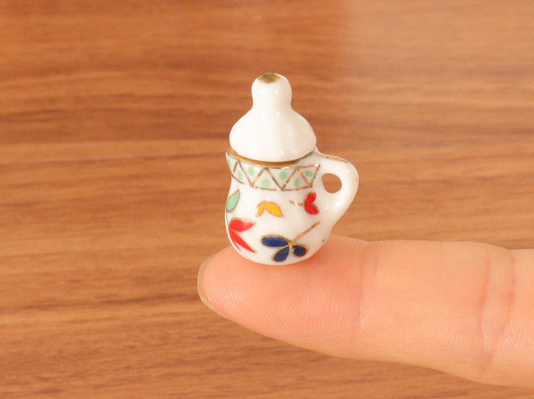 Simulation Ceramic Pot Kettle Teapot Miniature Scene Mini Accessories Model Ornaments