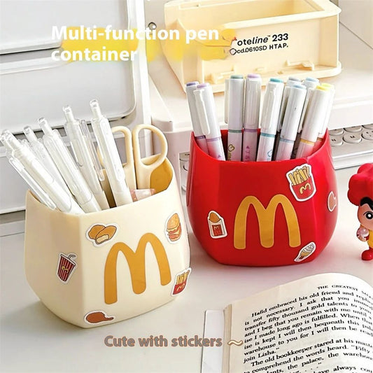 Creative French Fries Sealing Clip Magnetic Refrigerator Sticker Storage Box Food Snacks Multi-function Pen Holder