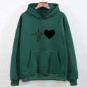 European And American Plus Velvet Hoodie Sweaters Women's Clothing Autumn Winter Coat Loose