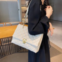 Women's Popular Diamond Embroidery Thread Large Capacity Shoulder Bag