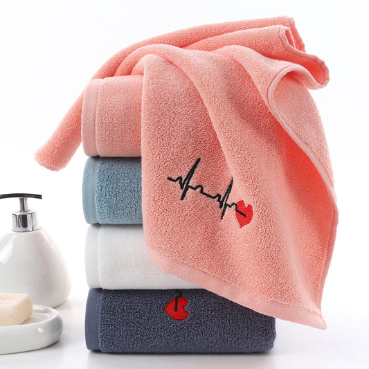 Thickened Absorbent Cotton Embroidered Towel