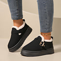 Women's Closed-toe Cotton-padded Shoes Fleece-lined Thick