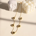 Brass 18K Multiple Heart-shaped Necklace