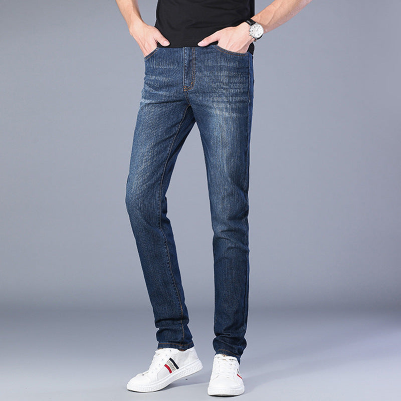 Men's Slim Jeans Business Straight Micro Elastic