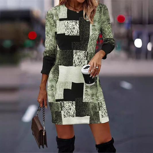 Dress Square Personality Women's Printed Wear