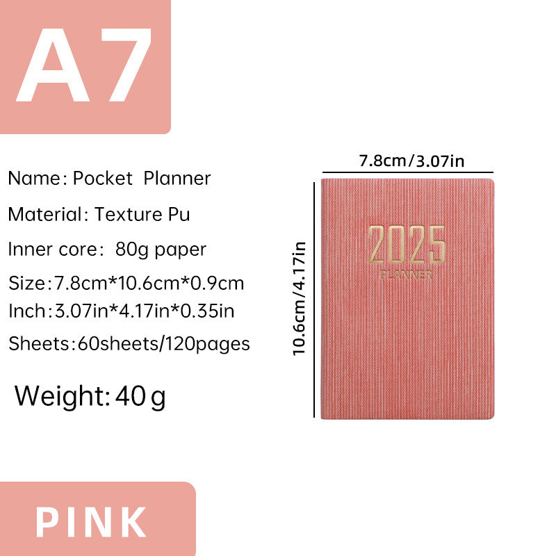 In Stock 2025a7 English Notebook Portable Mini