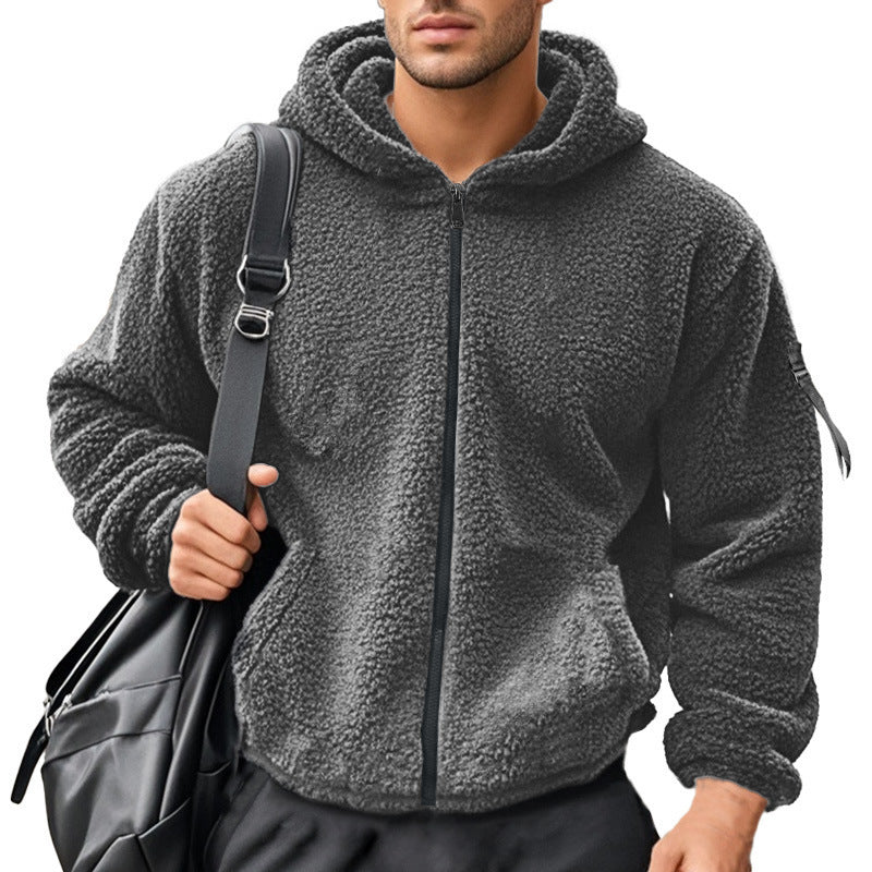 American Men's Double-sided Bejirog Loose Hooded Zipper Jacket